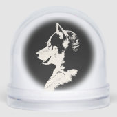 Husky Snowglobe Husky Puppy Customize Snowglobe Schneekugeln (Vorderseite)