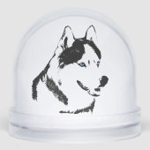 Husky Snowglobe Siberian Husky Customize Snowglobe Schneekugeln (Vorderseite)