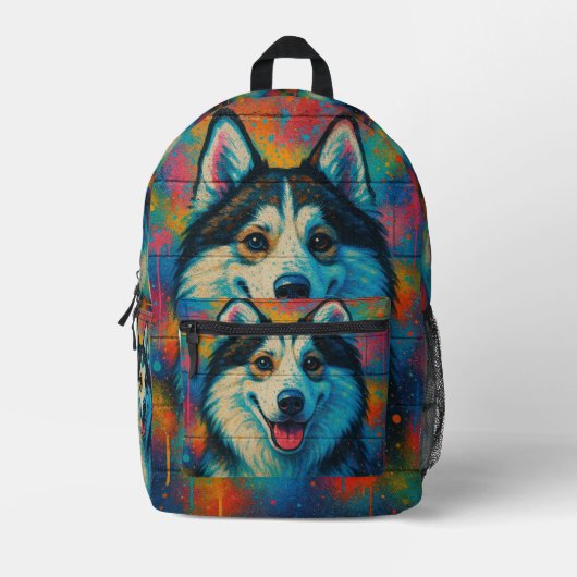 Husky Spectrum Bedruckter Rucksack (Vorderseite)