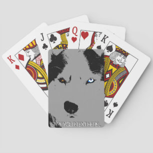 Husky Spielkarten Personalisierte Schlittenhund Ka