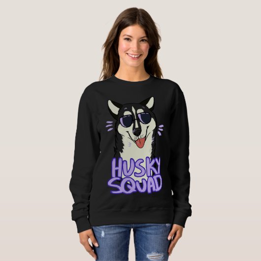 Husky Squad Black Sweatshirt (Vorne ganz)