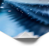 Husky Stares in Winter Poster (Ecke)