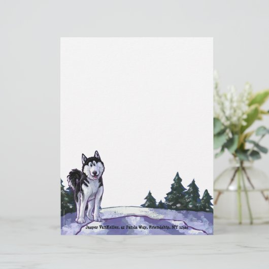 Husky Stationery (Stehend Vorderseite)