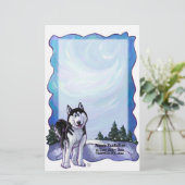 Husky Stationery Briefpapier (Stehend Vorderseite)