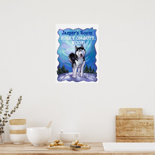 Husky Stationery Poster (Küche)