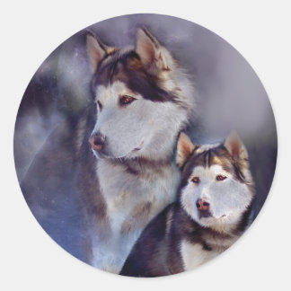 Husky - Sticker für den nächtlichen Geist