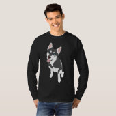 Husky Sticker T-Shirt (Vorne ganz)