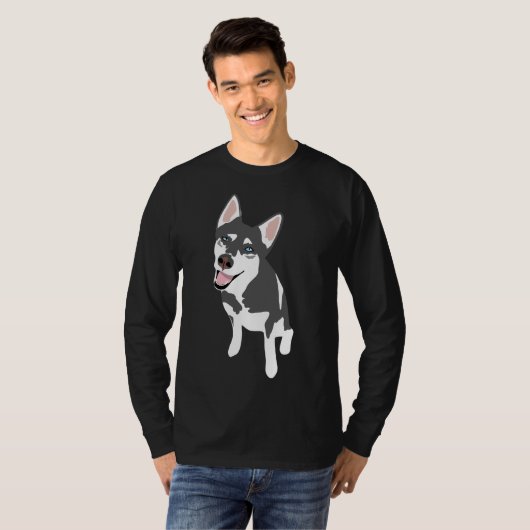 Husky Sticker T-Shirt (Vorne ganz)