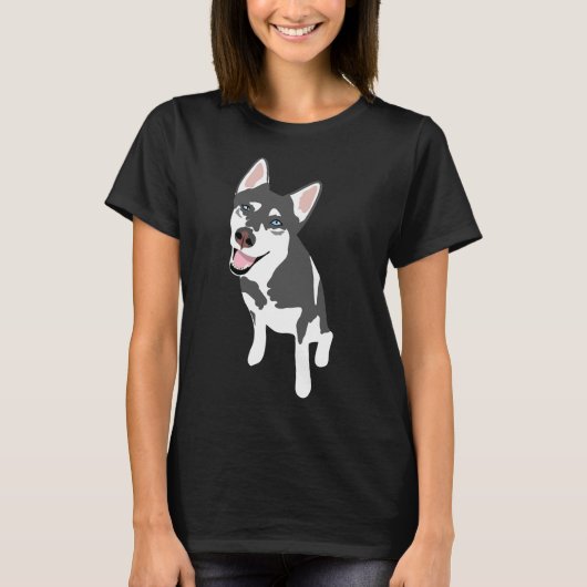 Husky Sticker T-Shirt (Vorderseite)