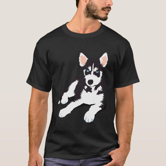 Husky Sticker T-Shirt (Vorderseite)