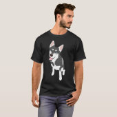 Husky Sticker T-Shirt (Vorne ganz)