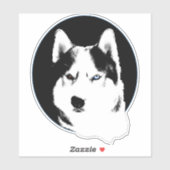Husky Stickers Bi-Eye Husky Malamute Decals Aufkleber (Blatt)