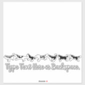 Husky Stickers Personalisiert Husky Sled Team Deca Aufkleber (Blatt)