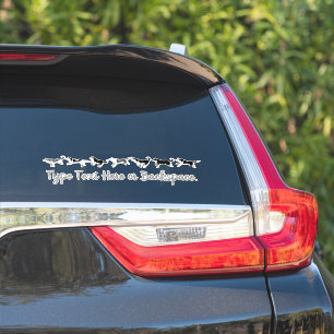 Husky Stickers Personalisiert Husky Sled Team Deca Aufkleber