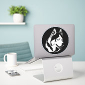 Husky Stickers Siberian Husky Malamute Decals Aufkleber (Laptop auf Schreibtisch)