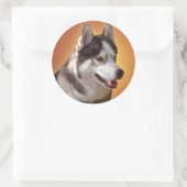 Husky Stickers Siberian Husky Malamute Stickers (Tasche)