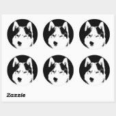 Husky Stickers Siberian Husky Malamute Stickers (Blatt)