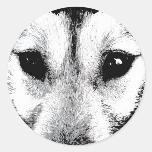 Husky Stickers Siberian Husky Wolf Aufkleber