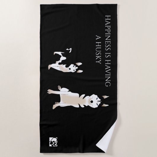 Husky Strandtuch. Strandtuch (Vorderseite)