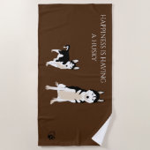 Husky Strandtuch. Strandtuch (Vorderseite)