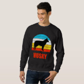 Husky Sunset Dog Sweatshirt (Vorne ganz)