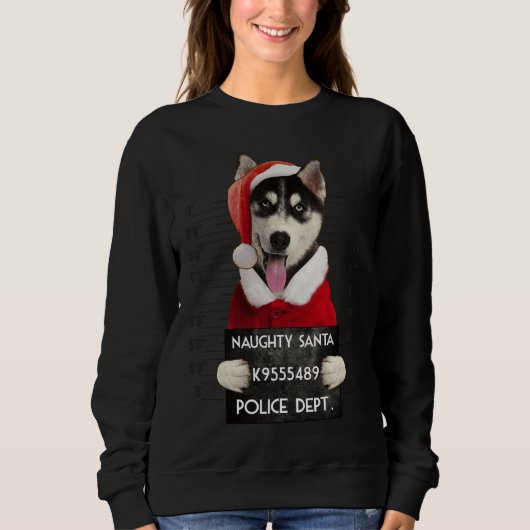 Husky Syberian Santa Xmas Sweatshirt (Vorderseite)