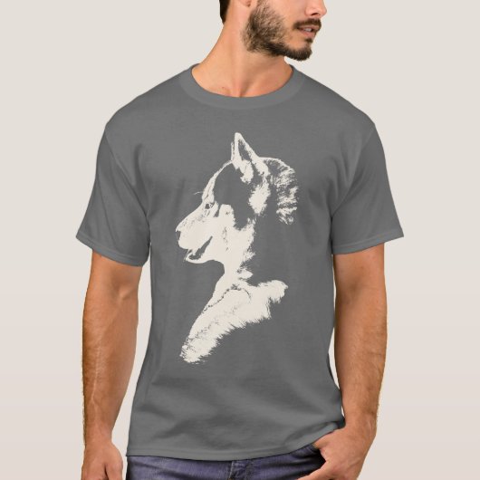 Husky T - Shirt Husky / Wolf Art T-Shirt Hundeshir (Vorderseite)