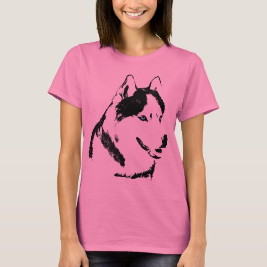 Husky T - Shirt Malamute Husky Schlittenhund Bio T (Vorderseite)