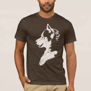 Husky T - Shirt Wolf Art Hooded Shirt Schlitten Hu