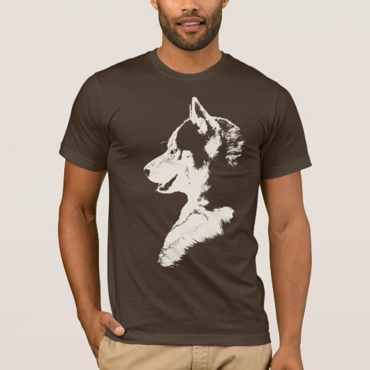 Husky T - Shirt Wolf Art Hooded Shirt Schlitten Hu (Vorderseite)