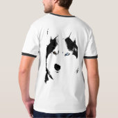 Husky T - Shirt Wolf Husky Kid Sled Dog Husky Shir (Schwarz voll)