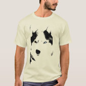 Husky T - Shirt Wolf Husky Schlittenhund Bio Shirt (Vorderseite)