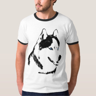 Husky T - Shirt Wolf Husky Shirt Schlitten Hund Hu