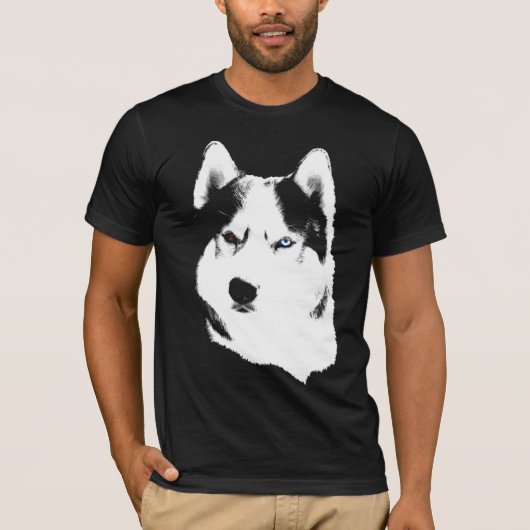Husky T - Shirt Wolf Husky Sled Dog Husky Shirts (Vorderseite)