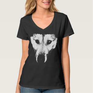 Husky T - Shirt Women's Husky Wolf Art T-Shirt Hun