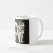Husky-Tasse, Dunkler Hintergrund-Hund zeichnend Kaffeetasse (VorderseiteRechts)