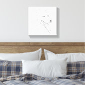 Husky-Tinte-Wandkunst – Minimalistische Hunder Lin Leinwanddruck (Insitu (Schlafzimmer))