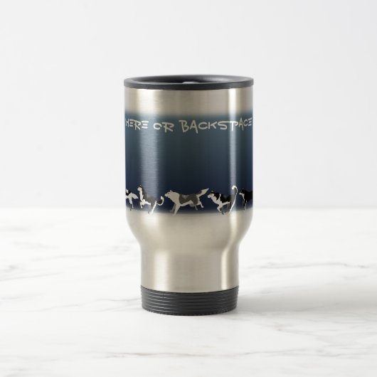 Husky Travel Mug Cup Custom Husky Schlittenhunde T Reisebecher (Mittel)