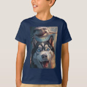 Husky trifft Haikids’ Ocean Adventure T-Shirt (Vorderseite)