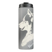 Husky Tumbler Tasse Custom Husky Puppy & Gips (Vorderseite)