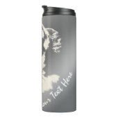 Husky Tumbler Tasse Custom Husky Puppy & Gips (Nach rechts gedreht)