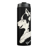 Husky Tumbler Tasse Custom Husky Puppy & Gips (Vorderseite)