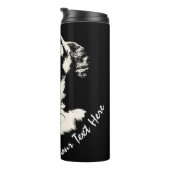 Husky Tumbler Tasse Custom Husky Puppy & Gips (Nach rechts gedreht)