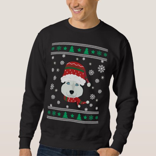 Husky Ugly Christmas Sweatshirt (Vorderseite)
