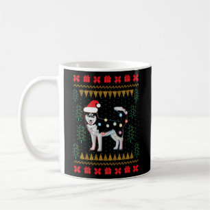 Husky-Ugly-Sweater-Leuchten Kaffeetasse
