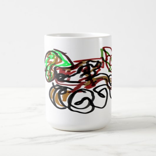 Husky- und Pumpkin-Zeit Kaffeetasse (Mittel)