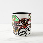 Husky- und Pumpkin-Zeit Zweifarbige Tasse (Mittel)