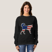 Husky US Flagge Patriot Dog Sweatshirt (Vorne ganz)