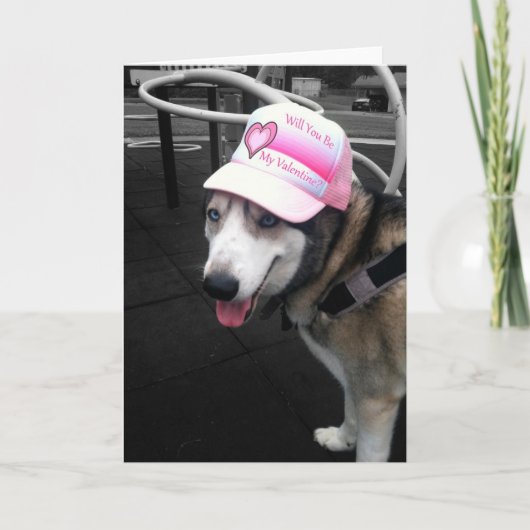 Husky-Valentinsgruß-Karte Feiertagskarte (Vorderseite)