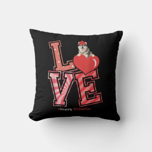 Husky-Valentinstag-Geschenk Husky Herz Design Kissen